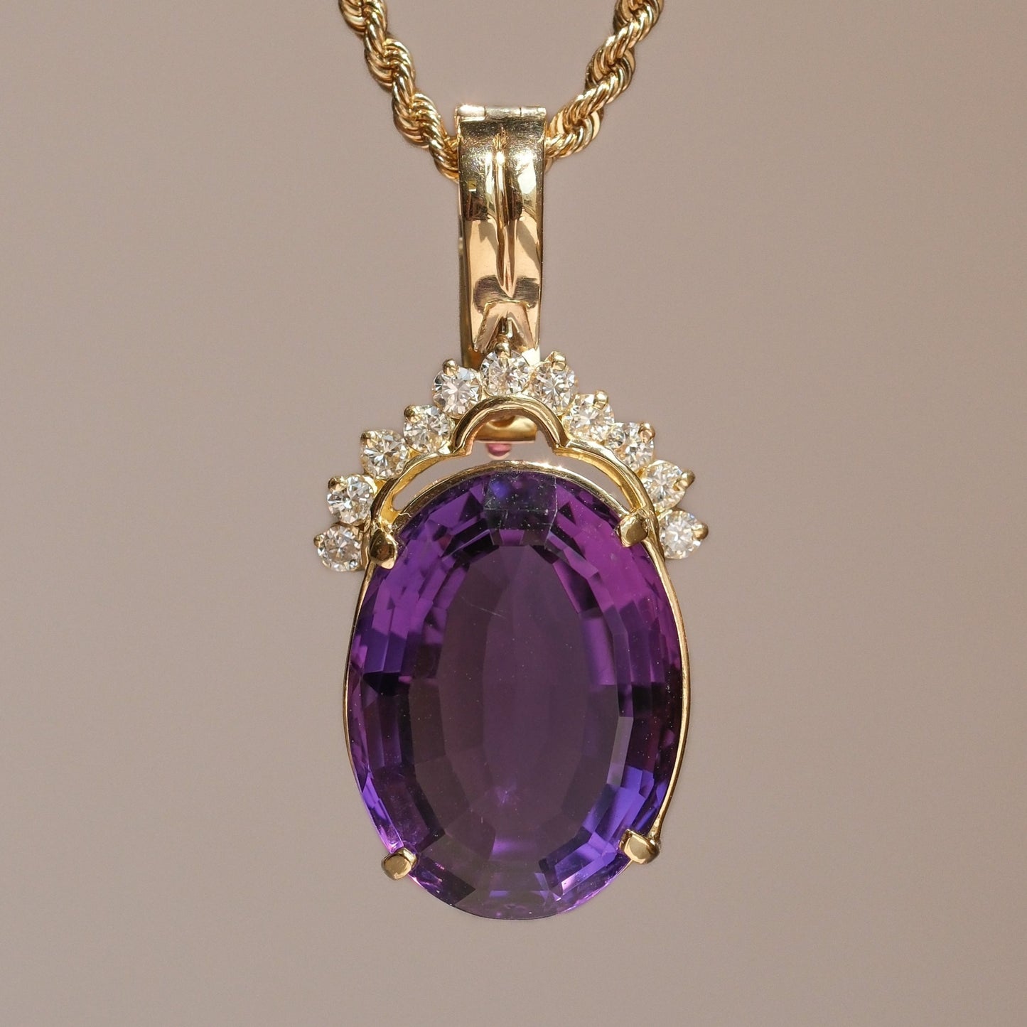 Vintage Regal Amethyst Pendant