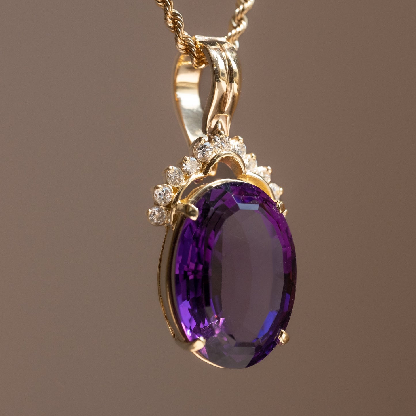 Vintage Regal Amethyst Pendant