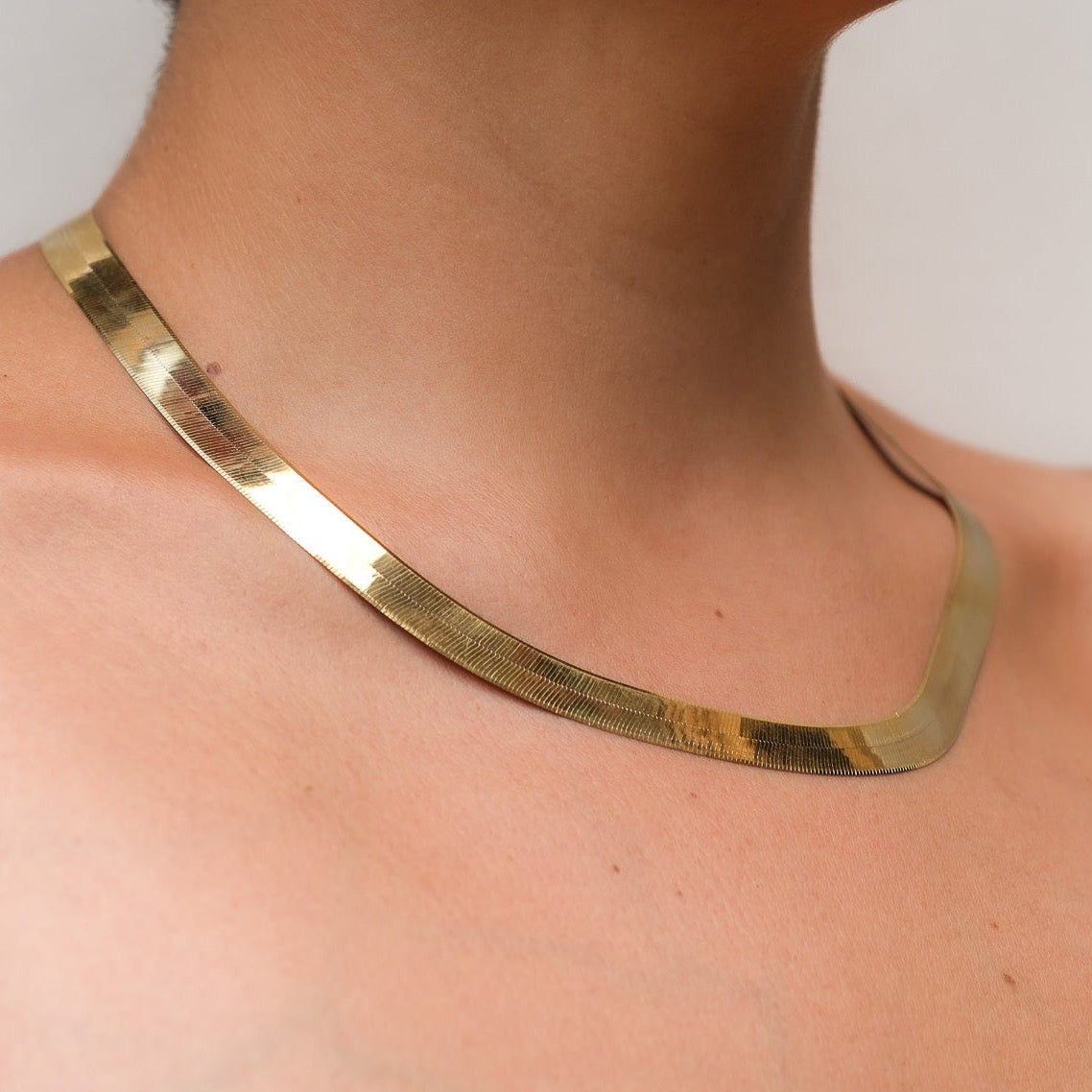 The Vintage Wide Herringbone Necklace