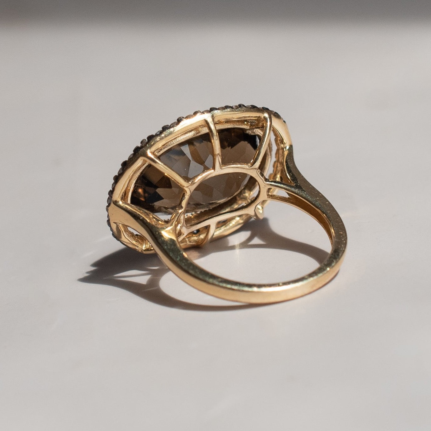 The Dramatic Smoky Quartz Ring