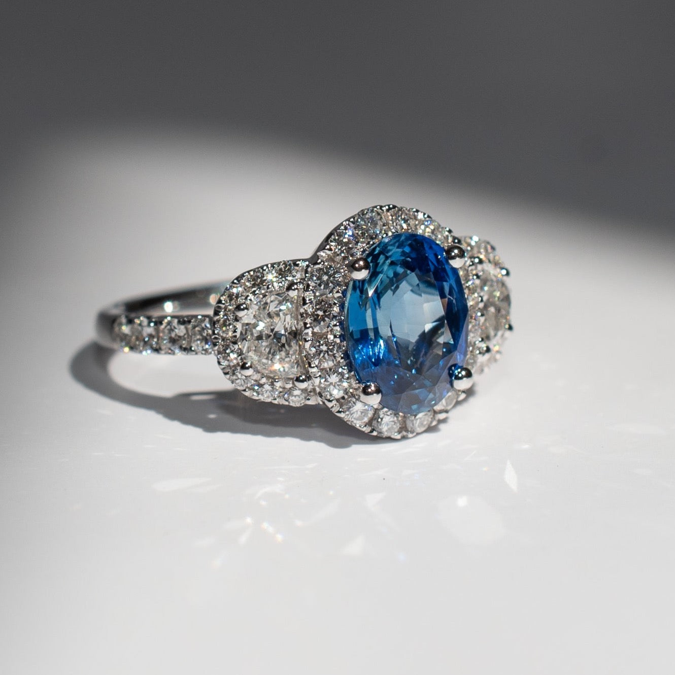The Moons in Sapphire Ring