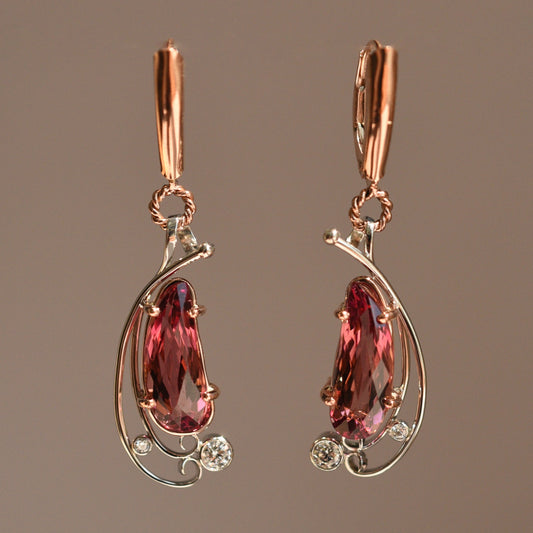 Rubellite Tourmaline Earrings
