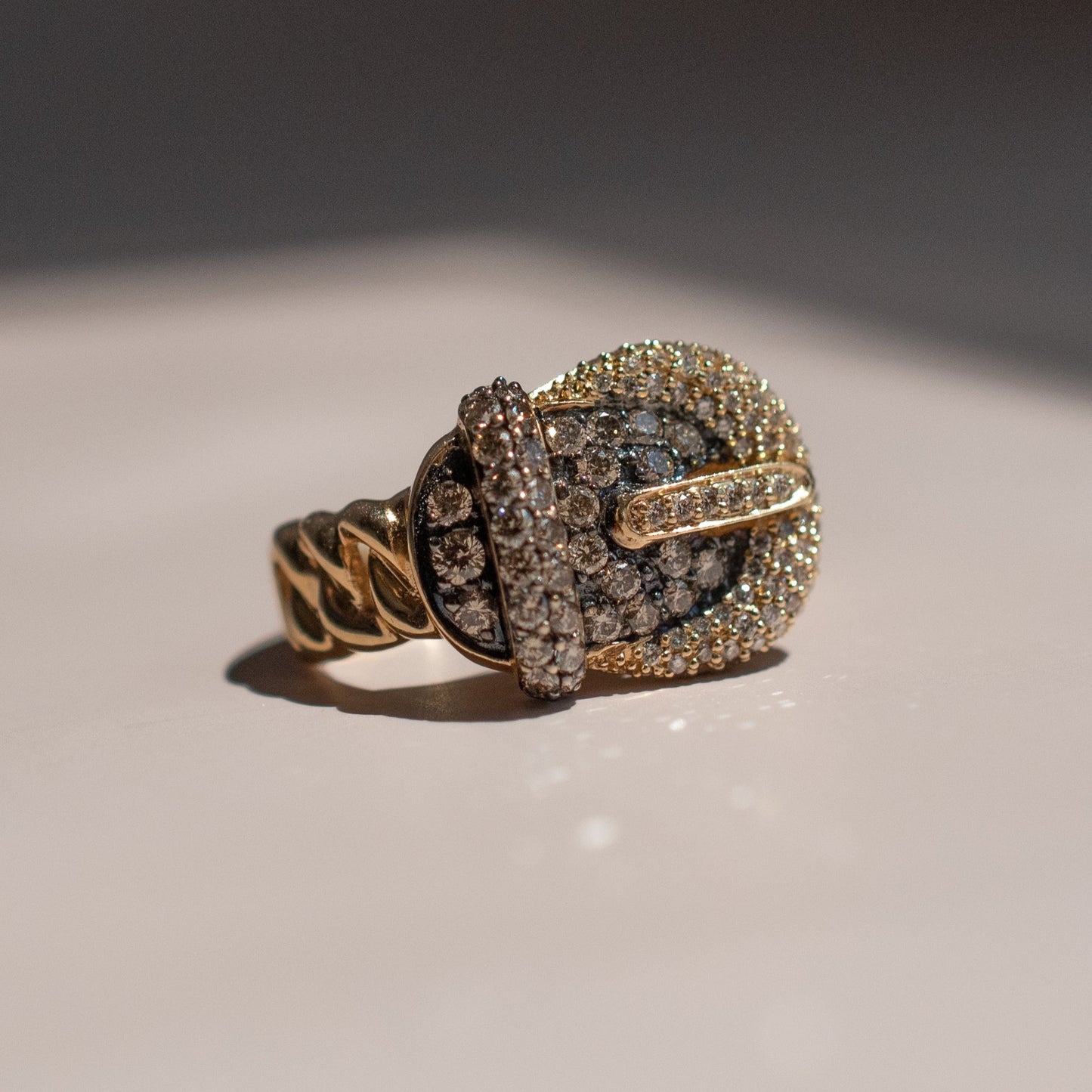 The Diamond Buckle Ring