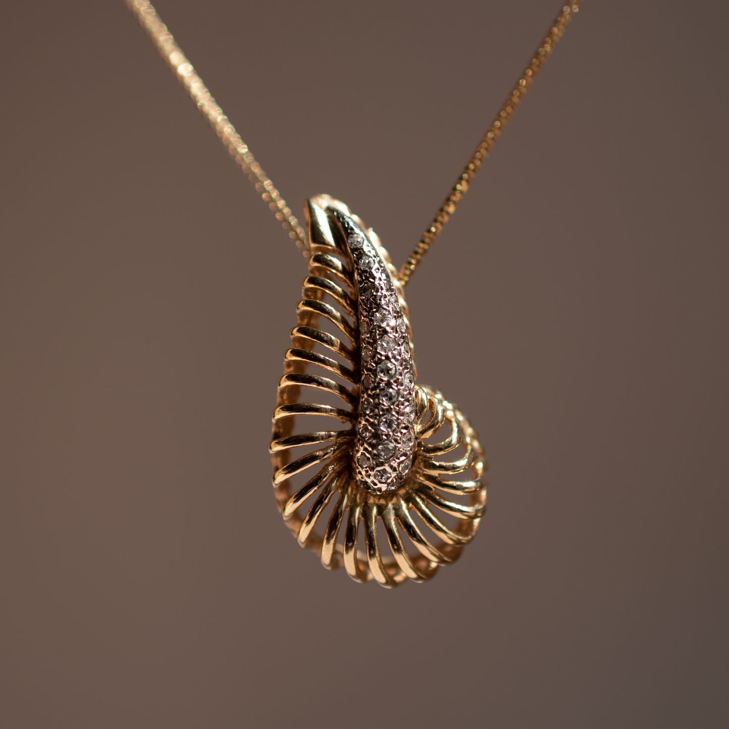 Pave Shell Pendant