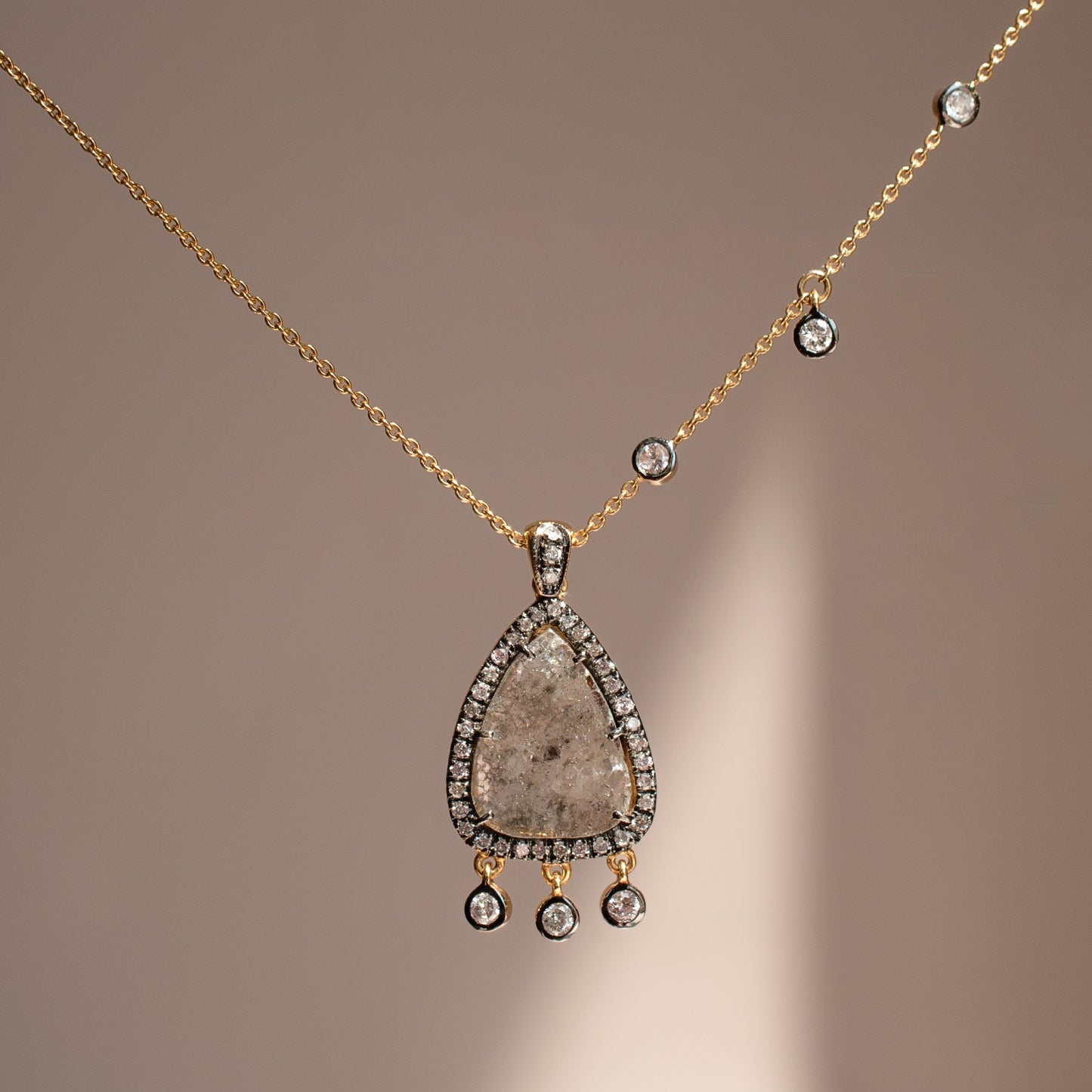 The Salt and Pepper Diamond Necklace