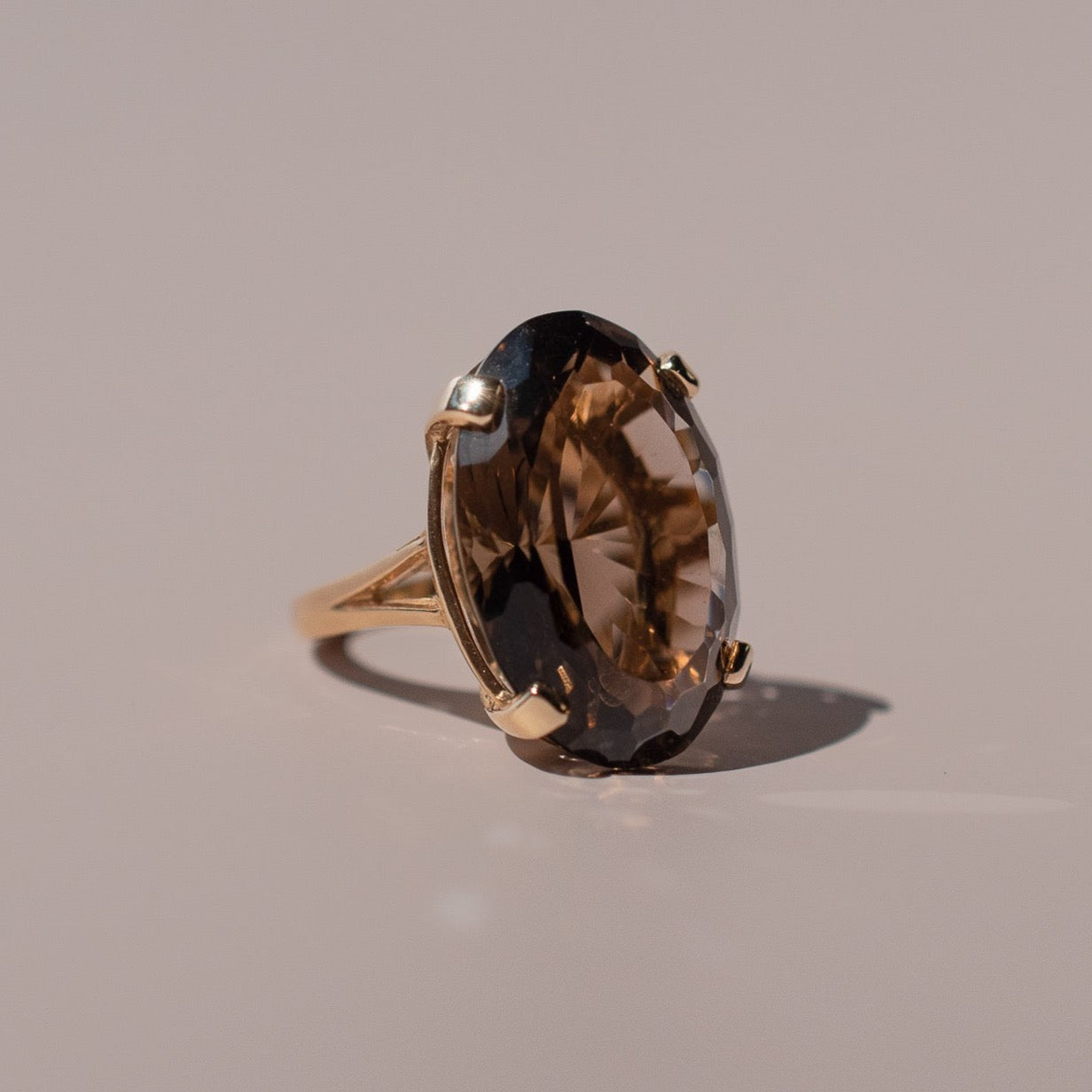 Smoky Quartz Cocktail Ring