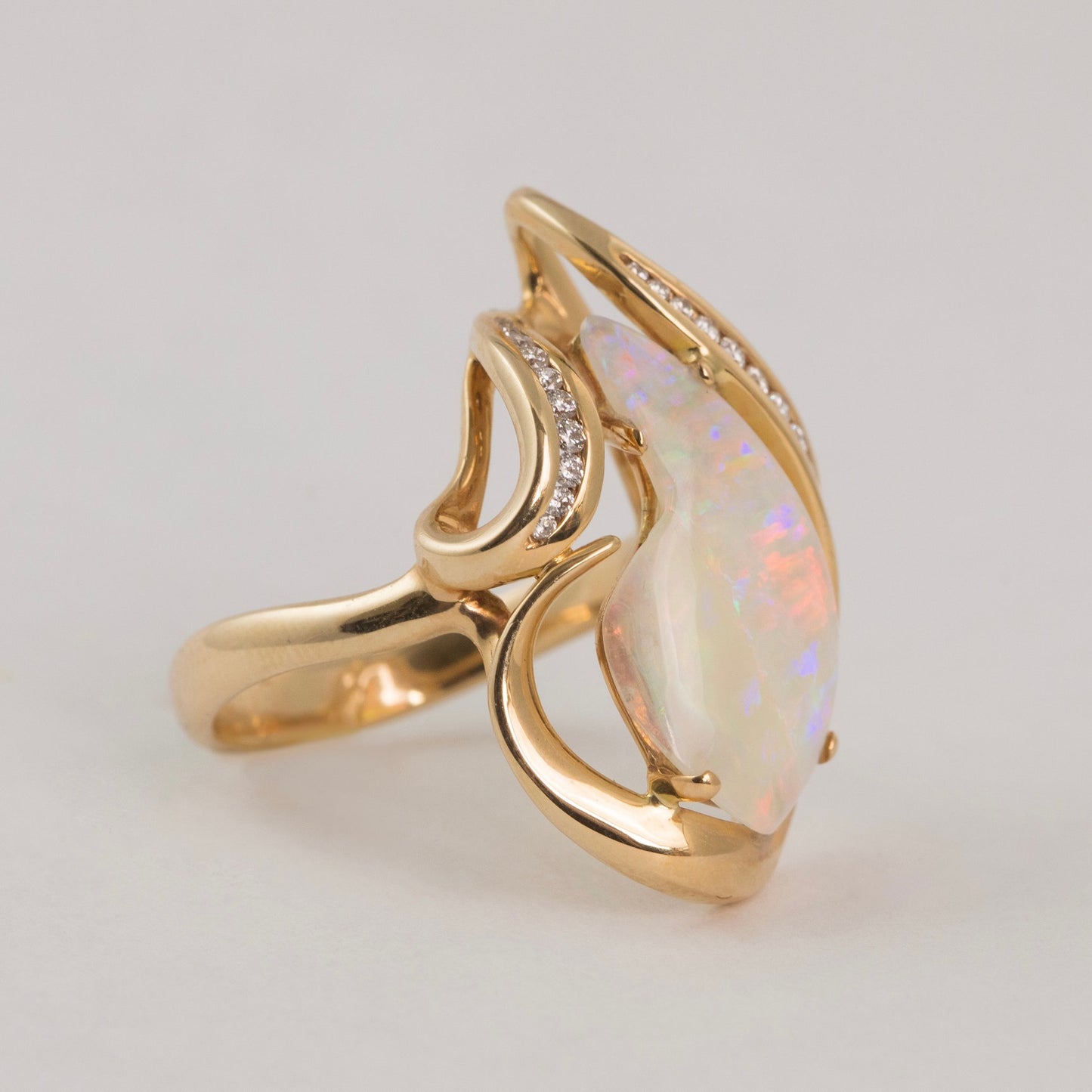 Abstract Opal Ring