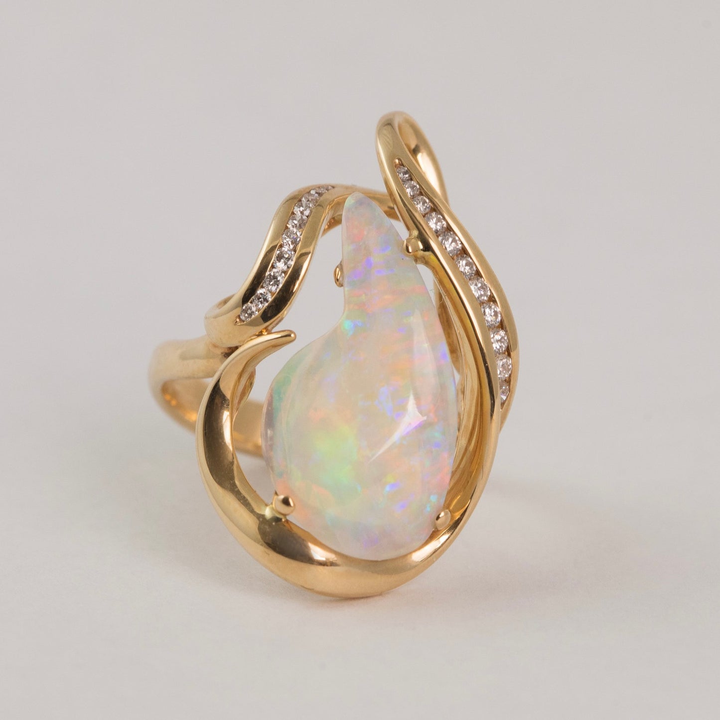 Abstract Opal Ring