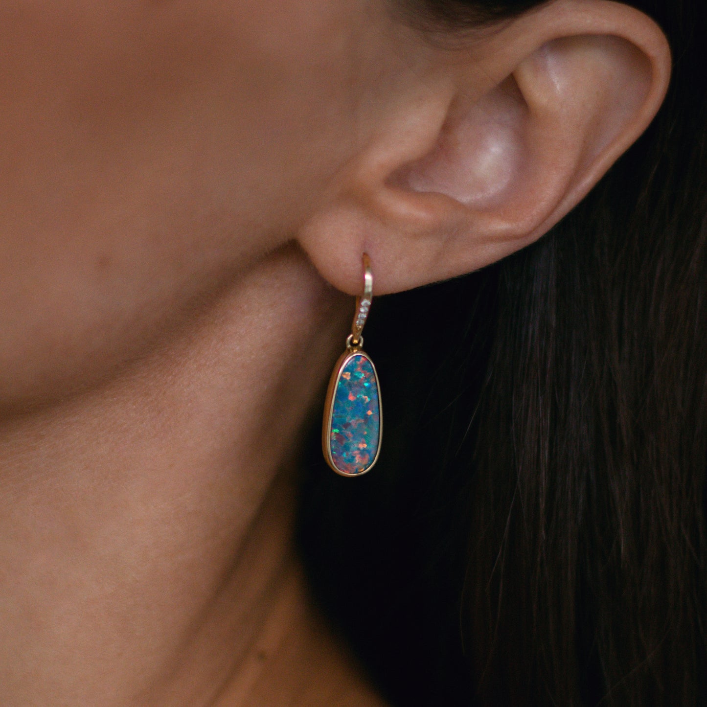 The Black Opal Earrings