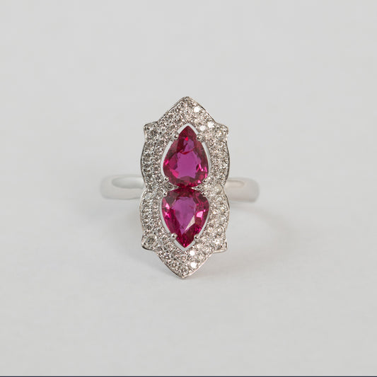 The Twin Flame Ruby Ring