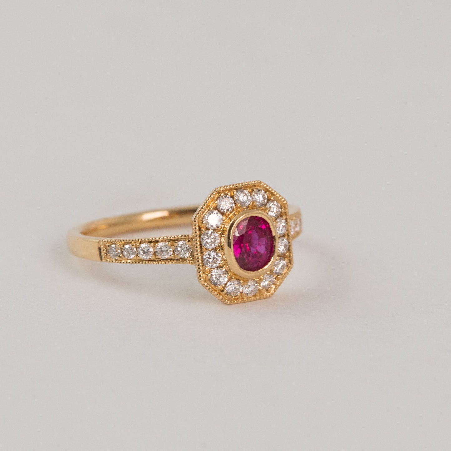 The Octagon Ruby Ring