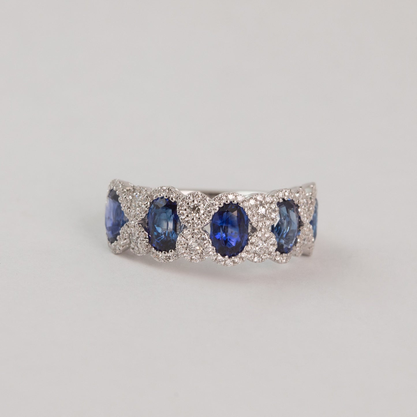 The Sapphire and Diamond Band Ring