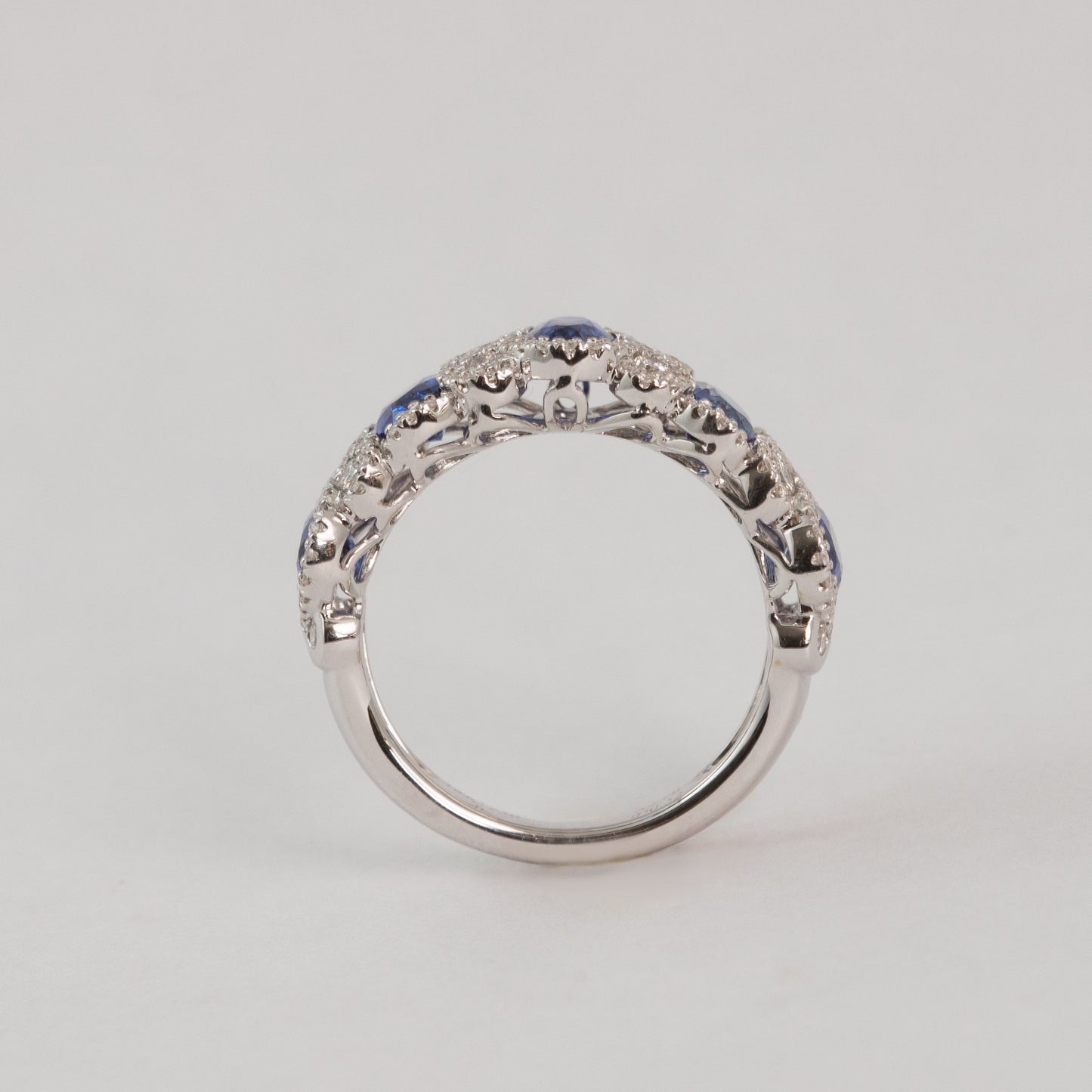 The Sapphire and Diamond Band Ring