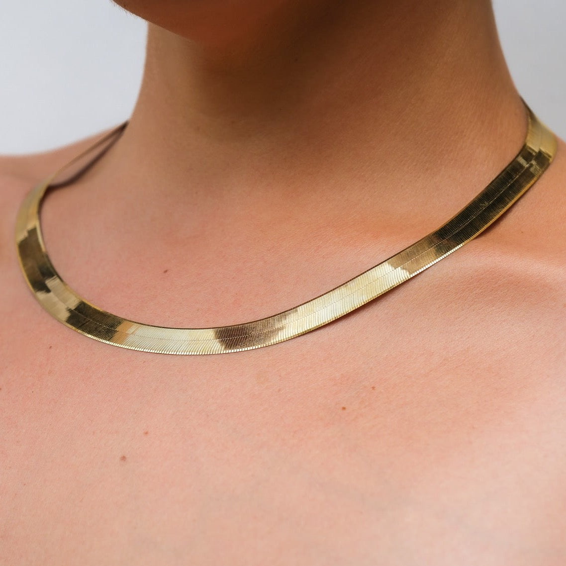 The Vintage Wide Herringbone Necklace