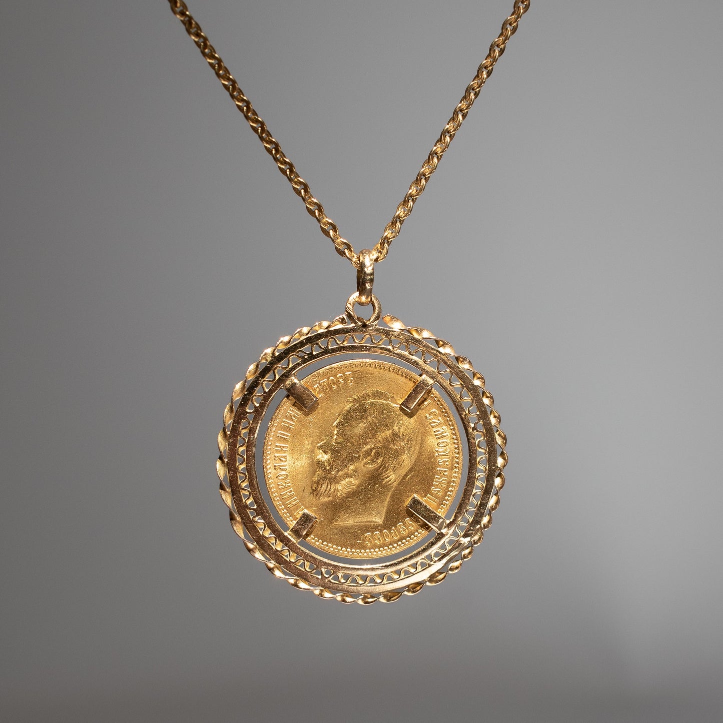 Russian Empire Gold Coin Necklace