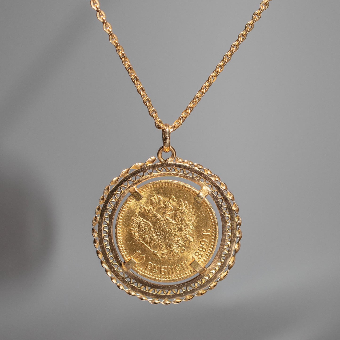 Russian Empire Gold Coin Necklace