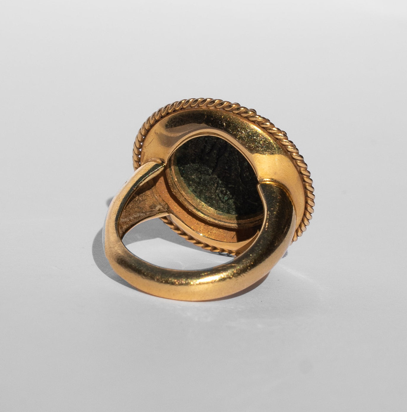 Vintage 18K Gold Roman Empire Constantine II Coin Ring