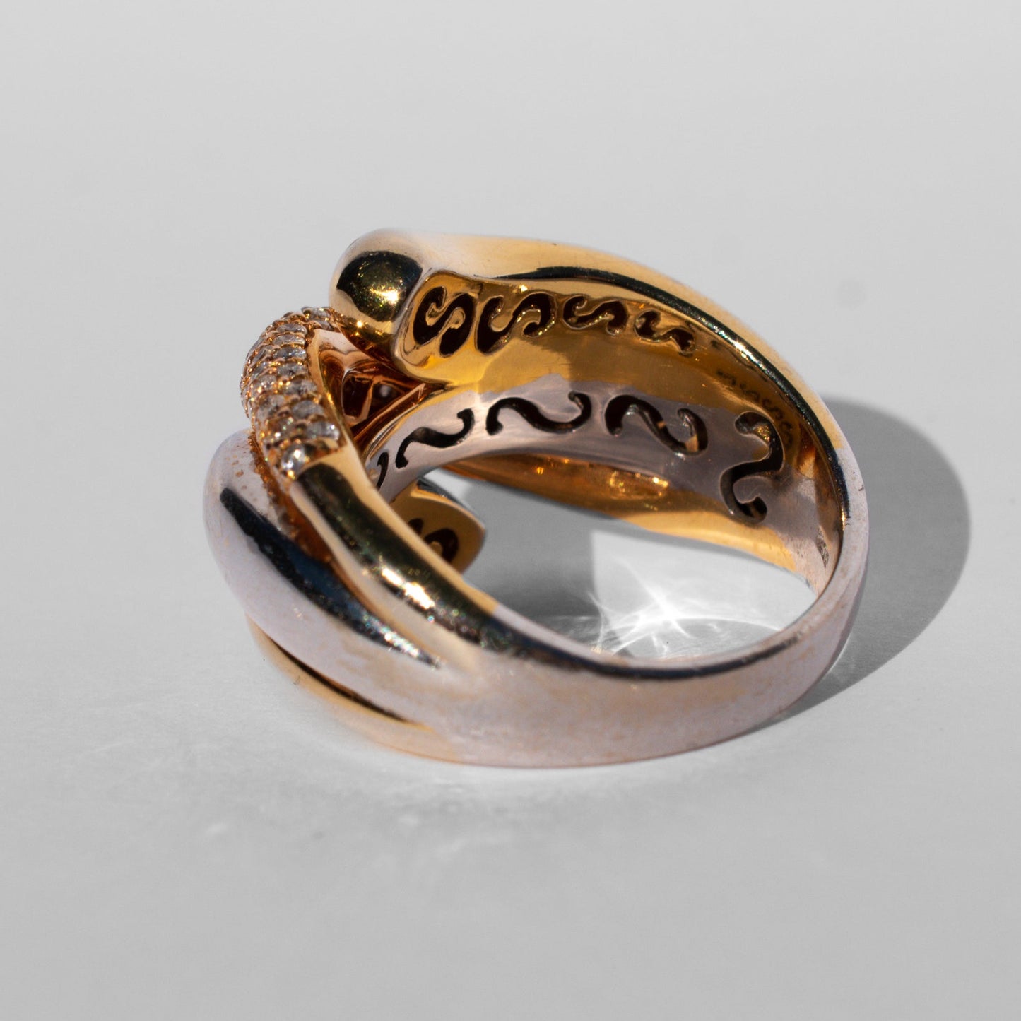 Bold Two-Toned Diamond Ring