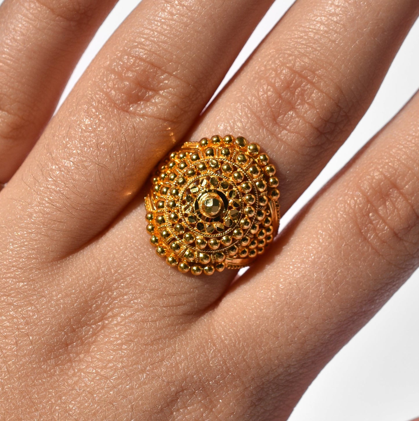 Vintage 24k Bead Ring