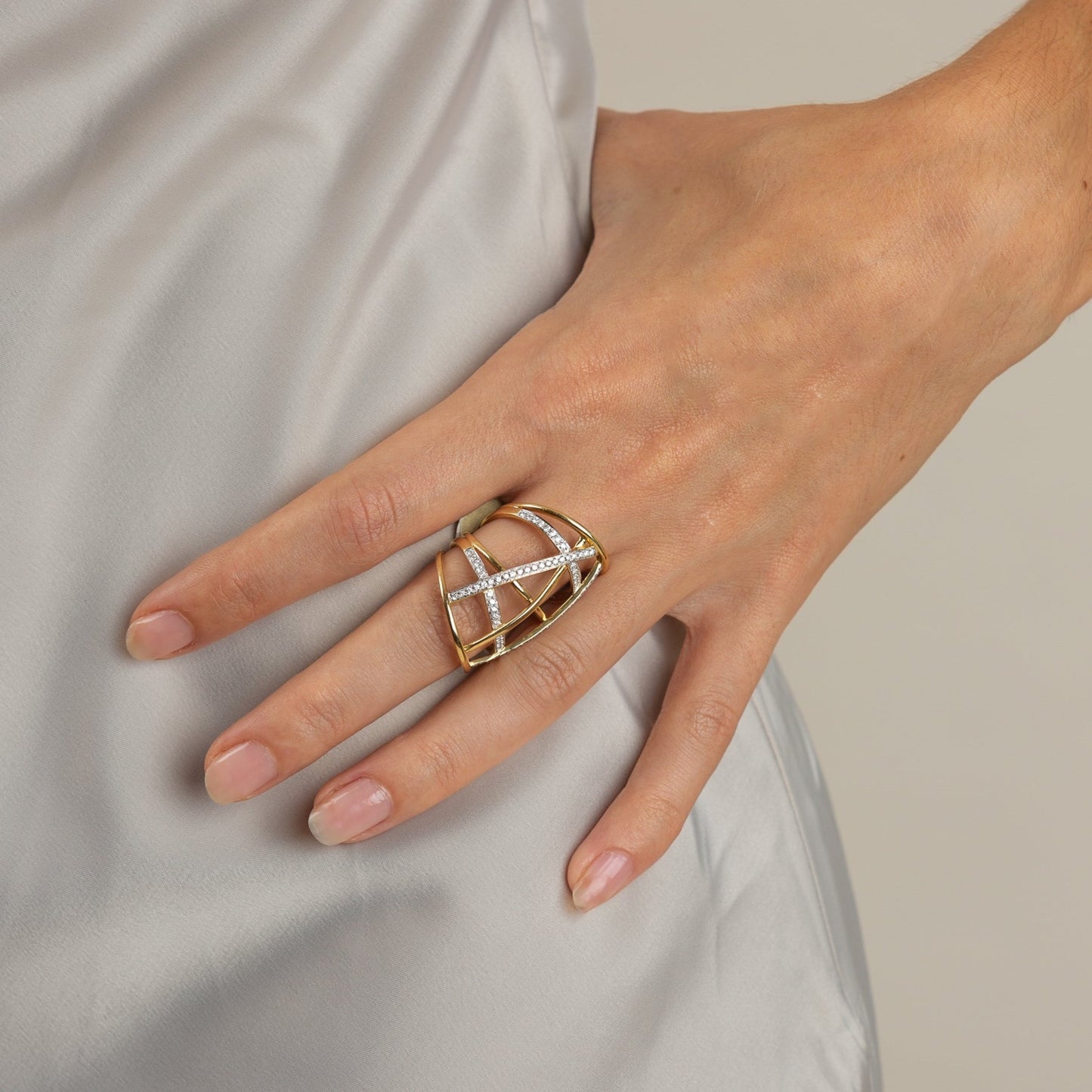 Gold Cage Ring