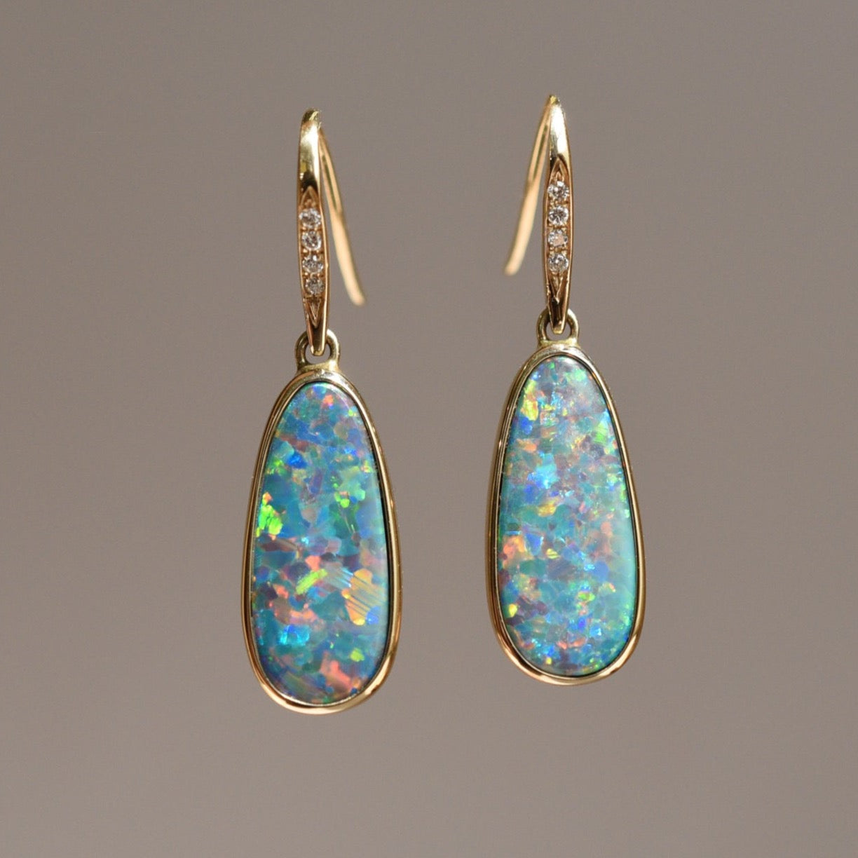 The Black Opal Earrings