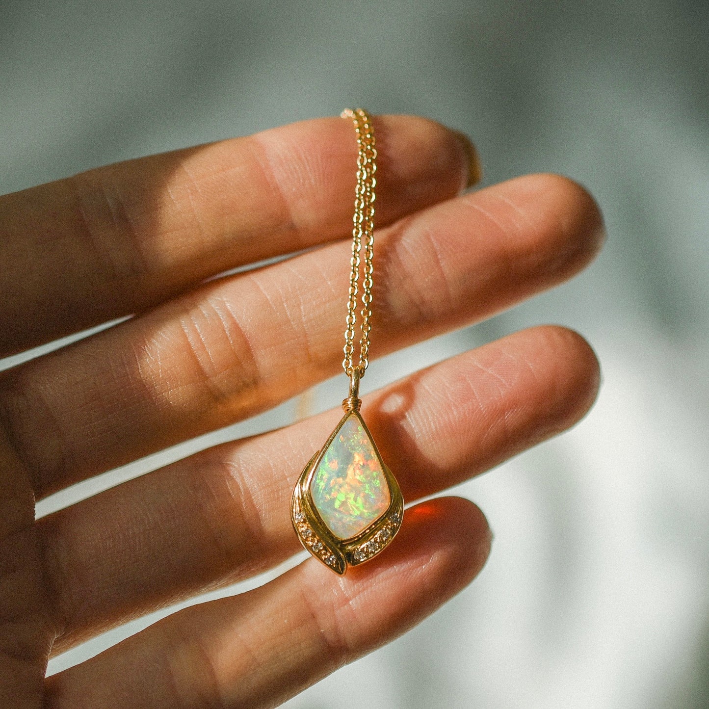 The Smoldering Opal Pendant