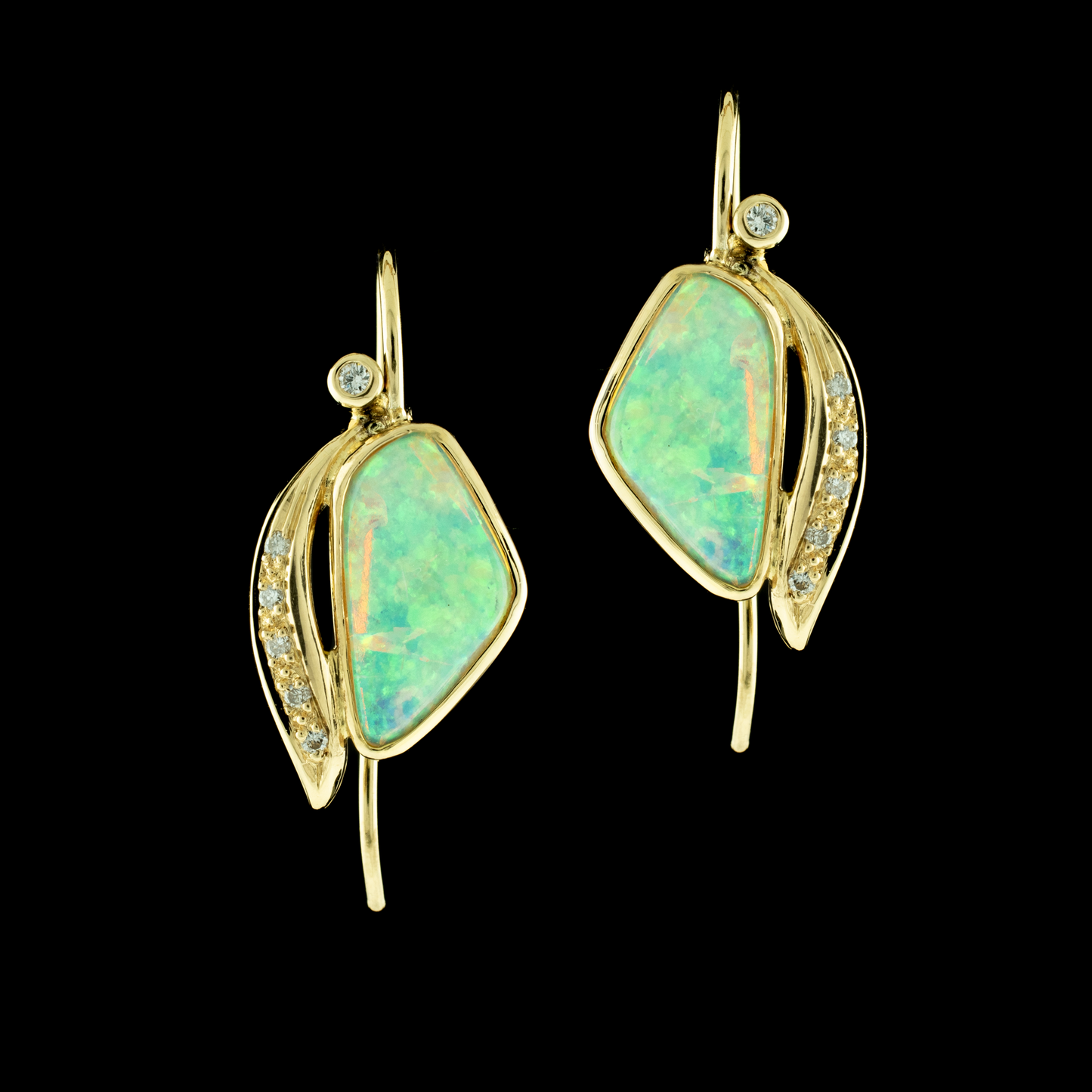 The Winged Opal Earrings