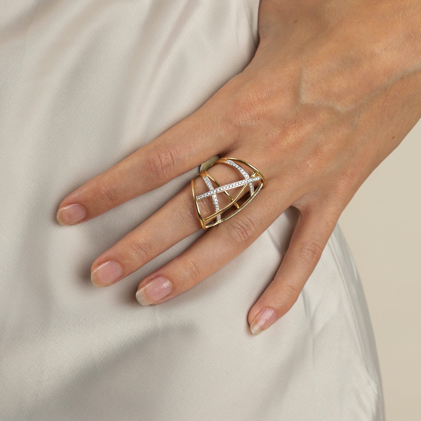 Gold Cage Ring